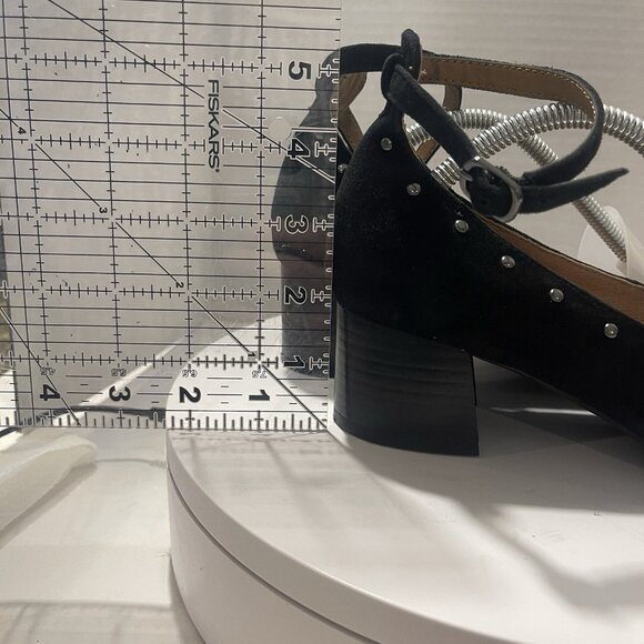 Montana Artisan crafted Suede Studded Ankle Strap Shoes In Black Sz 6.5M 4015821 - Picture 6 of 16